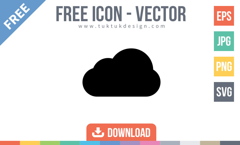 Cloud Icon Free Vector Image Tuktuk Design