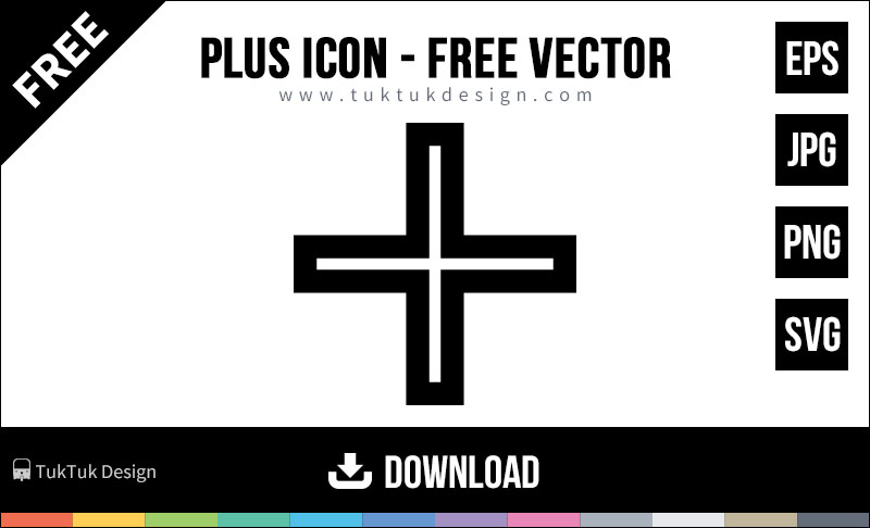 Download Plus icon symbol free vector image ~ TukTuk Design