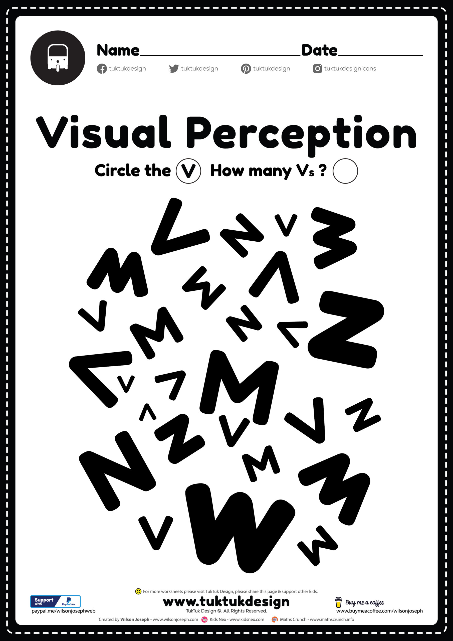 visual perception worksheets free printable pdf for kids
